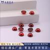 Yongjia Gema Granate Rojo Redonda Base Plana Zircón Liso Piedra Nudista Anillado Ropa Ropa Accesorios de Joyería de Diamantes Zircón