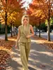 Chaleco de traje para mujer estilo americano con cuello de fruta verde y tirantes con hebilla de metal, entallado a la cintura, sin mangas, chaleco exterior de longitud media