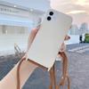 Funda Protectora de Silicona Líquida Adecuada para Iphone18Promax Funda para Teléfono con Correa Integrada para Llevar Cruzada Apple 17Pro