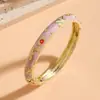 Pulsera Transfronteriza Europea y Americana de Nuevo Estilo Chino con Pequeñas Flores de Cloisonné con Esmalte y Finos Patrones Florales, Pulsera Vintage de Goteo de Aceite
