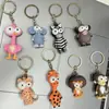Llavero Colgante Muñeco Animal Dibujo Animado Ojos Grandes Jirafa Rey León Llavero para Bolso Pequeño Regalo Temático Mayoreo