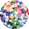 Fatias Coloridas de Argila Macia Desenhos Animados de Frutas Letras em Inglês Perfuradas Conjunto de Argila Macia Material de Argila Macia para Pulseira