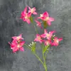 Orquídeas de seda artificial, serigrafiadas, para decoración de escenas de boda, decoración del hogar, arreglo de orquídeas de 4 esquinas, flores artificiales hechas a mano, al por mayor