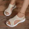 Sandalias de Moda Casuales Slip-On de Punta Abierta 2024 Otoño Cabeza de Pez Tacón Bajo Zapatos de Mujer Fuente de Suministro Zapatos Deportivos Talla Grande