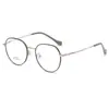 Nuevo Armazón de Gafas de Aleación 50+ Marco Redondo Poligonal S90239 Gafas Versátiles de Gama Alta para Mujer Se Pueden Adaptar con Graduación Venta al por Mayor
