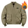 Chaqueta bomber MA1 de doble cara para hombre, uniforme de béisbol grueso de otoño e invierno de 2024, abrigo informal de algodón, venta al por mayor