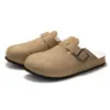 RUIZUSTOCK Chinelos de Cortiça Baotou de Inverno para Homens Sapatos de Algodão para Mulheres Sandálias e Chinelos Quentes Revestimento de Lã Revestimento Externo Fosco