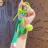 Lindo y elegante llavero de coche con temática de tenis, colgante para mochila con cuerda de nailon estilo ins, cara sonriente de colores, accesorio para bolso, regalo