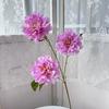 Simulación 3 cabezas hibisco peonía material flor de viento monet arreglo de flores falsas para boda hogar hotel ventana mesa de comedor adornos