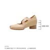 Colección Otoño 2026 Nueva para Mujer: Zapatos Mary Jane Retro Franceses con Tacón Oculto, Punta Cuadrada, Diseño de Correa Cruzada, Versátiles para el Trabajo, Planos de Boca Baja