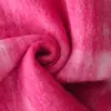 Tela de lana a cuadros rosa fluorescente, material para ropa de colores brillantes, cálida y cómoda, de alto gramaje, adecuada para abrigos de otoño e invierno
