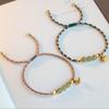 Pulsera de cuentas Haoyun de Jade Hetian Natural de 6 mm Dosel de Loto Cuerda Tejida a Mano Simple ins Pulsera para Pareja Regalo Estilo Chino
