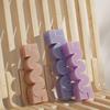 Yu Meiren Molde de vela de linha geométrica em forma de S coluna ondulada sabonete artesanal DIY molde de silicone vela ornamentos de aromaterapia
