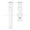 Correa para Apple Watch Correa de Color Sólido para Apple Watch Doble Círculo Hebilla de Ocho Hebilla Mariposa Correa de Silicona