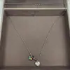 Collar de Perlas con Forma de Corazón Redondo y Aceite de Goteo de Cristal Otoño Invierno Cadena para Suéter de Lujo Ligero y de Alta Gama Accesorio de Cuello Versátil de Moda para el Viaje