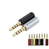 Cabezal de soldadura de audio de reparación DIY chapado en oro de 3.5 enchufe para auriculares de 3.5 mm 4 4 con enchufe de reparación de trigo