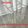 Celebridade da Internet transparente acrílico orgânico vidro perna de mesa Mesa de Chá Placa de Rocha suspensão perna de mesa invisível Perna em forma de T