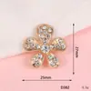 Nuevo Flor de Cinco Pétalos Completamente Diamantada Colgante Flor Diagonal Nieve de Aceite Accesorios para Joyería DIY Funda para Teléfono Celular Material de Diamante Venta al por Mayor