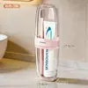 Copo para Enxaguante Bucal Dois em Um para Uso Doméstico, Viagens e Viagens de Negócios, Escova de Dentes Portátil, Pasta de Dentes e Caixa de Armazenamento para Copo de Dente, Escova de Dentes de Viagem