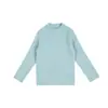 Ropa para niños Nuo Mi Wanzi, suéter básico liso de punto para niñas, estilo otoño/invierno, cuello semialto, amigable con la piel y cálido