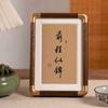 Nova moldura de caligrafia chinesa Lavagem de fotos personalizadas de alto nível 6 polegadas 8 polegadas Família Foto Comemorativa Ornamentos de madeira maciça