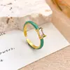 Anillo 2025 Nuevo Más Vendido Anillo de Zirconia Gota de Agua Nicho Alto Gama Fresco Simple No Descolorante Anillo para Dedo Índice