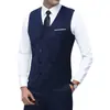 Chaleco de Traje Británico de Doble Botonadura para Hombre, Casual de Negocios, Moderno, Corte Entallado, Ropa Formal Profesional, Chaleco para Padrino de Boda