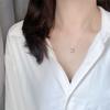 Collar de Plata Esterlina s999 de Cintura Pequeña de Tres Anillos con Diamantes Completos para Mujer Europeo y Americano de Lujo de Alta Gama Colgante Cadena Clavicular para Celebridad Cibernética