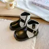 Botines retro estilo coreano para niñas, nueva colección primavera/otoño 2026, botines sencillos para niños con suelas suaves, botas de cuero de moda y versátiles para bebés