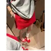 ¡Muy recomendable! Falda corta de verano nueva para mujer, de cintura alta, adelgazante, anti-exposición, línea A, con aberturas laterales