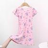 Camisola de Menina Verão Fresca Fina Camisola Estilo Princesa para Menina Seda Gelo para Bebê Roupas de Casa Infantis Saia