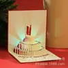 [Procesamiento Personalizado] Tarjeta de Felicitación de Cumpleaños con Reproducción Automática de Música, Luces de Colores, Tarjeta Pequeña Tridimensional de Alta Gama con Estampado Dorado
