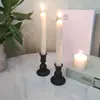 Candelabro Preto de Cabeça Única Transfronteiriço Ornamentos Românticos para Casamento Suporte de Vela de Ferro Jantar à Luz de Velas na Sala de Estar Venda Direta da Fábrica