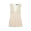 Para Comércio Exterior Transfronteiriço Europeu e Americano Roupas Femininas Aliexpress Mais Vendidas Verão Simples Slim Fit Vestido Sem Manga Listrado Bicolor