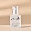 Frasco de Base Líquida com Fundo Grosso, Veio Prata, Em Estoque, Frasco de Embalagem Cosmética de Vidro, Frasco de Loção Fosco 30ml, Logo Personalizável