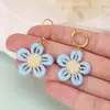 Pendientes de girasol tejidos de lana lindos, frescos y dulces, pendientes de flor de peluche para el corazón de una niña japonesa, venta al por mayor
