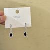 Pendientes de borla en forma de V con incrustaciones de diamantes, collar, traje ligero de lujo de alta calidad, accesorios de vestido de novia con destellos de diamantes, cadena de clavícula de moda ~