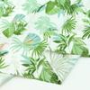 Tela de Algodón Estampado de Hojas Verde Azul Algodón Sarga Textil para el Hogar Funda de Edredón Sábana Funda de Almohada Tela de Algodón