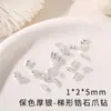Cobre banhado a kc micro incrustado zircão geométrico garra diamante jóias acessórios material ouro revestido cor ouro retenção zircão prego broca