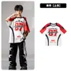 Moda Infantil Hip-Hop Roupas Preto e Branco 97 Roupa de Performance Terno para Meninos Hiphop Meninas Roupas Hip-Hop Roupa de Performance Legal