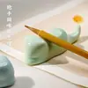 Porta-canetas de Cerâmica com Design de Gato para Pincéis de Caligrafia, Suprimentos para Pintura Chinesa e Armazenamento de Papelaria