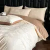 Juego de cuatro piezas de jacquard en relieve tridimensional Clase A de algodón puro engrosado cepillado, ropa de cama cálida y agradable para la piel de estilo chino de alta gama, 100% algodón