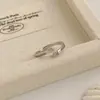Anel de Zircônia Dupla Face Letra Z Simples e Versátil Nicho Alto Padrão Personalizado Não Desbota Anel Aberto Anel de Moda