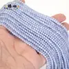 Cuentas redondas pequeñas de 2/3 mm, cristal natural, ágata, turquesa, para pulsera, collar DIY, venta al por mayor, cuentas sueltas, accesorios de joyería