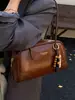 Bolso Boston Retro de Diseño Diario Nuevo para Mujer Transfronterizo Bolso Pequeño Casual de Moda para Axila Bolso de Hombro Retro de Moda