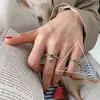 Anillo de Plata Esterlina 925 para Mujer Estilo Japonés y Coreano Estilo Frío Nicho Ins Trendy Retro Amor Apertura Celebridad de Internet Anillo Dulce para Estudiantes