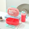 Nova Lancheira Térmica de Aço Inoxidável 304 com Compartimentos Separados Lancheira para Estudantes e Trabalhadores de Escritório Lancheira para Forno de Microondas