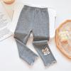 Leggings de Algodão para Meninas para Uso Externo Primavera e Outono Inverno Calças Infantil Bebê Menininha forradas com lã Calças Princesa Estilo Estrangeiro