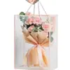 Exquisito Ramo Caja de Embalaje Transparente de Mascotas Gran Capacidad Flores Día de San Valentín En Stock Caja de Embalaje Transparente de PVC Venta al por Mayor