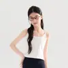 Camisola Elástica Fina para Niñas 2026 Nuevo Estilo Verano Versátil Infantil Casual Ajustada Color Sólido Prenda Interior